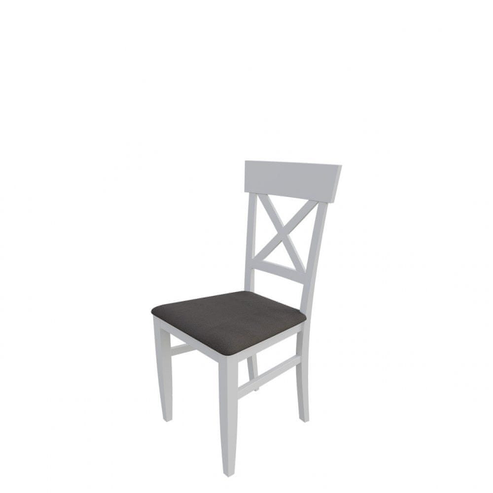 Veneti Jedálenská stolička MOVILE 39 - biela / tmavá hnedá 2